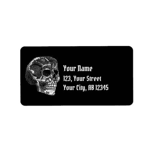 Skull-label Etiket (Voorkant)