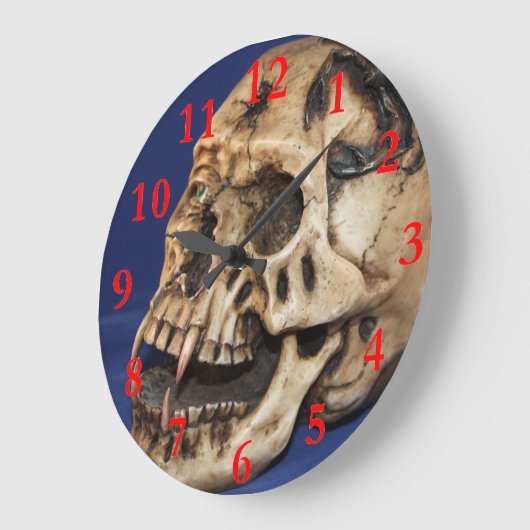 Skull Large Round Grote Klok (Hoek)