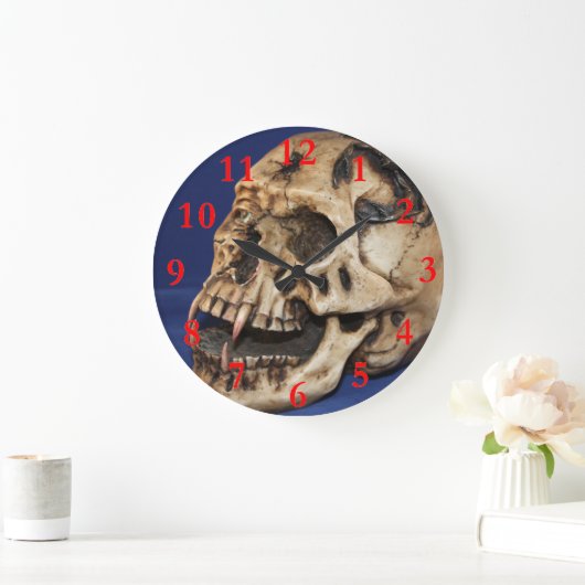 Skull Large Round Grote Klok (Huis)
