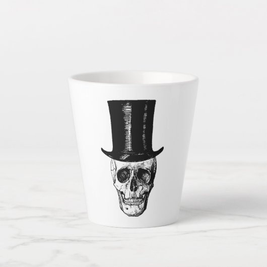 Skull Latte Coffee Mok, koffiekopje, Latte Mok (Voorkant)