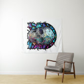 Skull leven tijd Glas in lood karakter Wandkleed (In Situ (horizontaal))