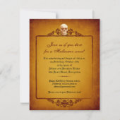 Skull Lijst Halloween Invitation Kaart (Voorkant)
