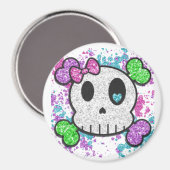 SKULL Locker Magneten, Koelkast Terug naar school Magneet (Voorkant / Achterkant)