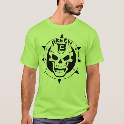 Skull Logo 2 Sided (groen) T-shirt (Voorkant)