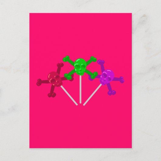 Skull Lollipops Briefkaart (Voorkant)
