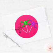 Skull Lollipops Ronde Sticker (Envelop)