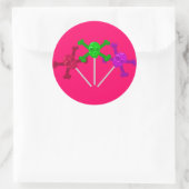 Skull Lollipops Ronde Sticker (Tas)