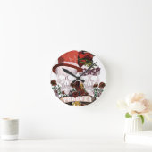 Skull Love Marriage Skeleton Couple Ronde Klok (Huis)