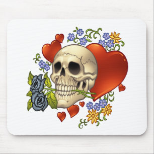Skull Love - Skulls, Rozen and Hearts by Al Rio Muismat