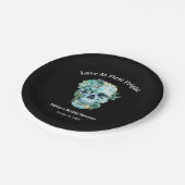 Skull Love tijdens het eerste angstige Halloween V Papieren Bordje (Gekanteld)