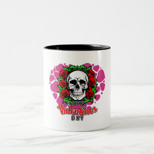 Skull Love - tweekleurige Mok, 11 oz Tweekleurige Koffiemok