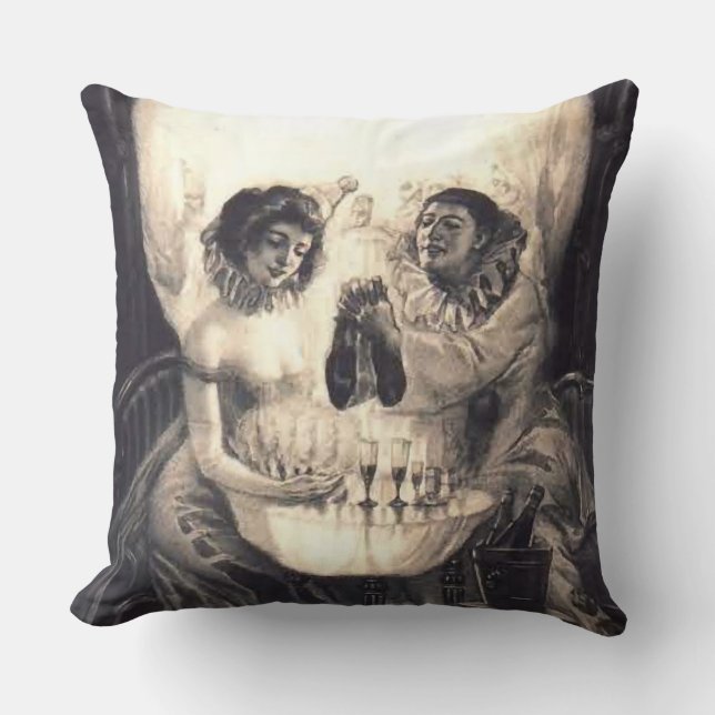 Skull Love,  Victoriaans optische illusie Kussen (Voorkant)