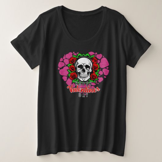 Skull Love - Vrouwen Plus T-shirt (Design voorkant)