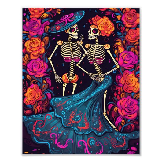 Skull Lover Skeleton Day of the Dead Skull Poster (Voorkant)