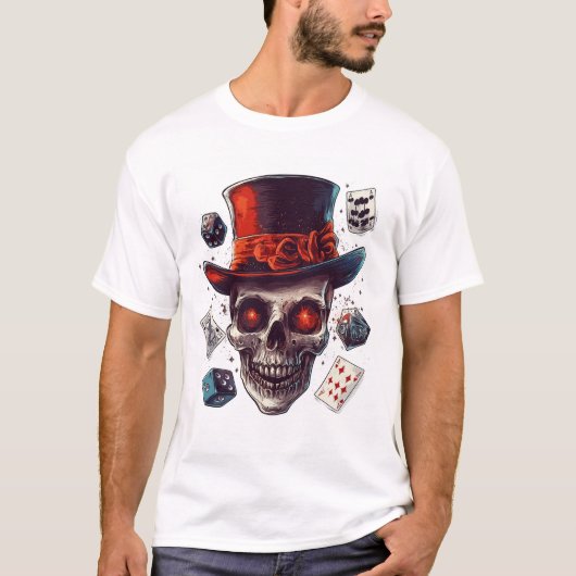 Skull Magician�s Hat T-shirt (Voorkant)