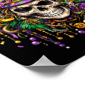 Skull Mardi Gras Men Women Kids Carnival New Orlea Poster (Hoek)