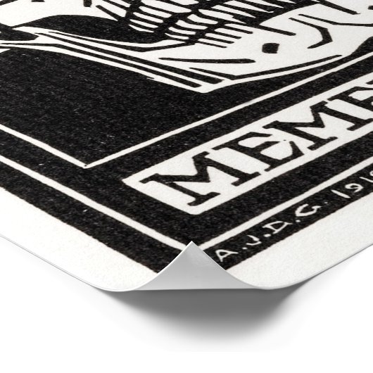 Skull Memento Mori van Julie de Graag Poster (Hoek)