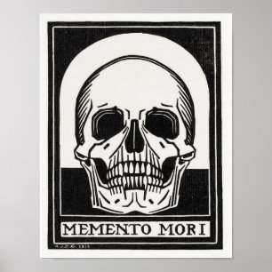 Skull Memento Mori van Julie de Graag Poster