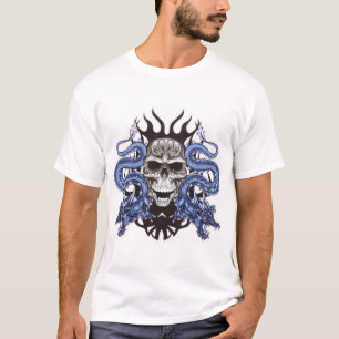 Skull met draak t-shirt