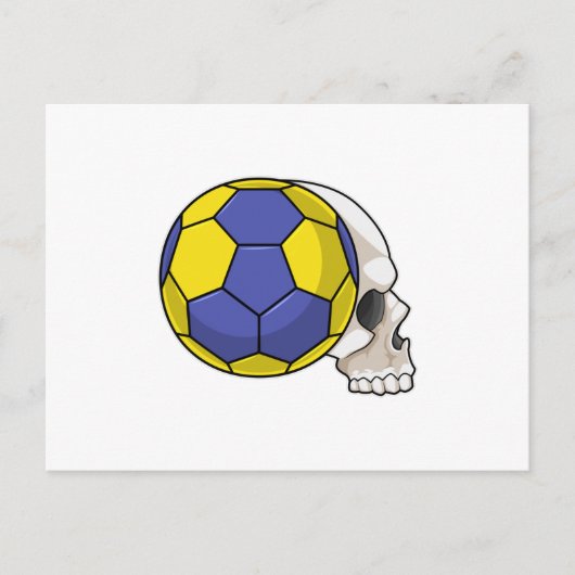 Skull met Handball Sports Briefkaart (Voorkant)