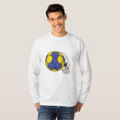 Skull met Handball Sports T-shirt (Voorkant volledig)