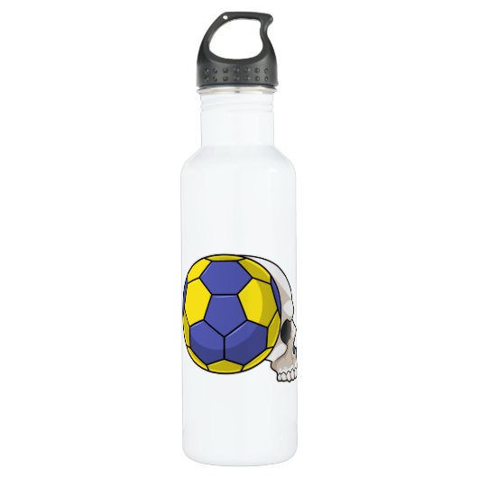 Skull met Handball Sports Waterfles (Voorkant)