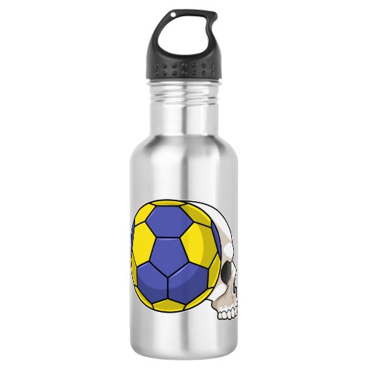 Skull met Handball Sports Waterfles (Voorkant)