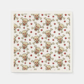 Skull met Hearts Pattern Servet (Voorkant)