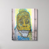 Skull Mexico Graffiti Street art. Canvas Afdruk (Voorkant)