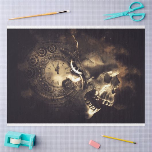 Skull Midnight 13 Decoupage Tissue Paper Tissuepapier (Craft)