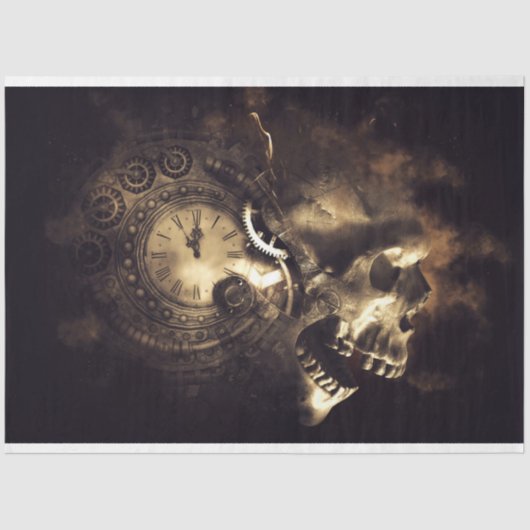 Skull Midnight 13 Decoupage Tissue Paper Tissuepapier (Voorkant)