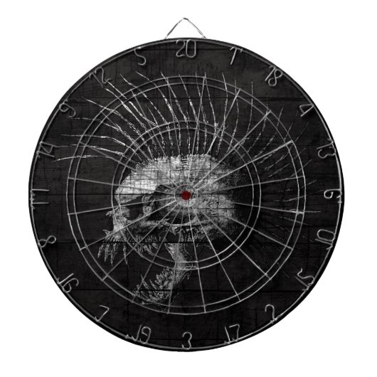 Skull Mohawk Dartbord (Voorkant)