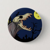 Skull Monster Ronde Button 5,7 Cm (Voorkant)