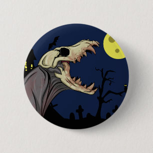 Skull Monster Ronde Button 5,7 Cm