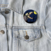 Skull Monster Ronde Button 5,7 Cm (In situ)