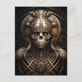 Skull Monster Skeleton Horror Briefkaart (Voorkant)