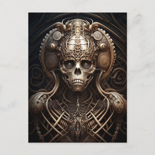 Skull Monster Skeleton Horror Briefkaart (Voorkant)