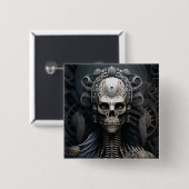 Skull Monster Skeleton Horror Button (Voorkant /achterkant)