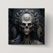 Skull Monster Skeleton Horror Button (Voorkant)
