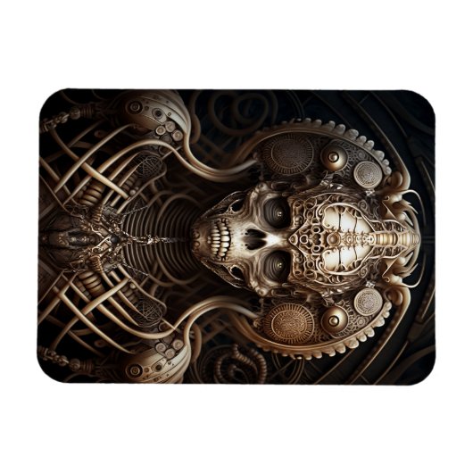 Skull Monster Skeleton Horror Magneet (Horizontaal)