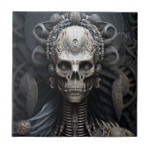 Skull Monster Skeleton Horror Magnet Ceramic Tegel Tegeltje (Voorkant)