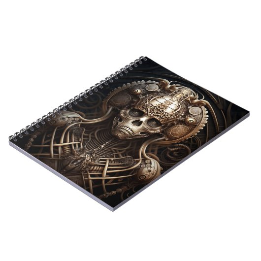 Skull Monster Skeleton Horror Notitieboek (Linkerzijde)