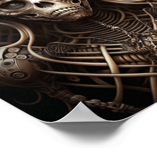 Skull Monster Skeleton Horror Poster (Hoek)