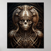 Skull Monster Skeleton Horror Poster (Voorkant)
