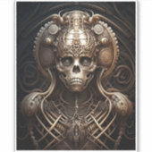 Skull Monster Skeleton Horror Sticker (Voorkant)