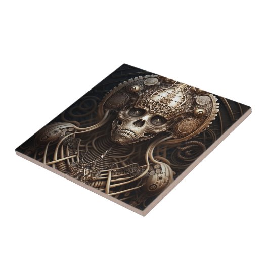 Skull Monster Skeleton Horror Tegeltje (Zijkant)