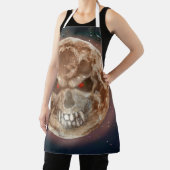 Skull Moon Halloween Apron Schort (Insitu)