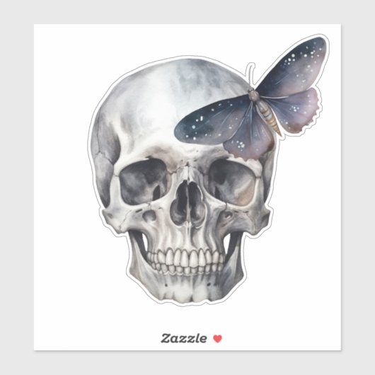 Skull Moth Sticker (Vel)