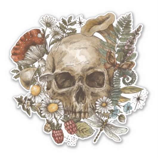 Skull Moth Sticker (Voorkant)