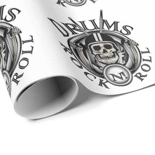 Skull Motorcycle Cadeaupapier (Rol Hoek)